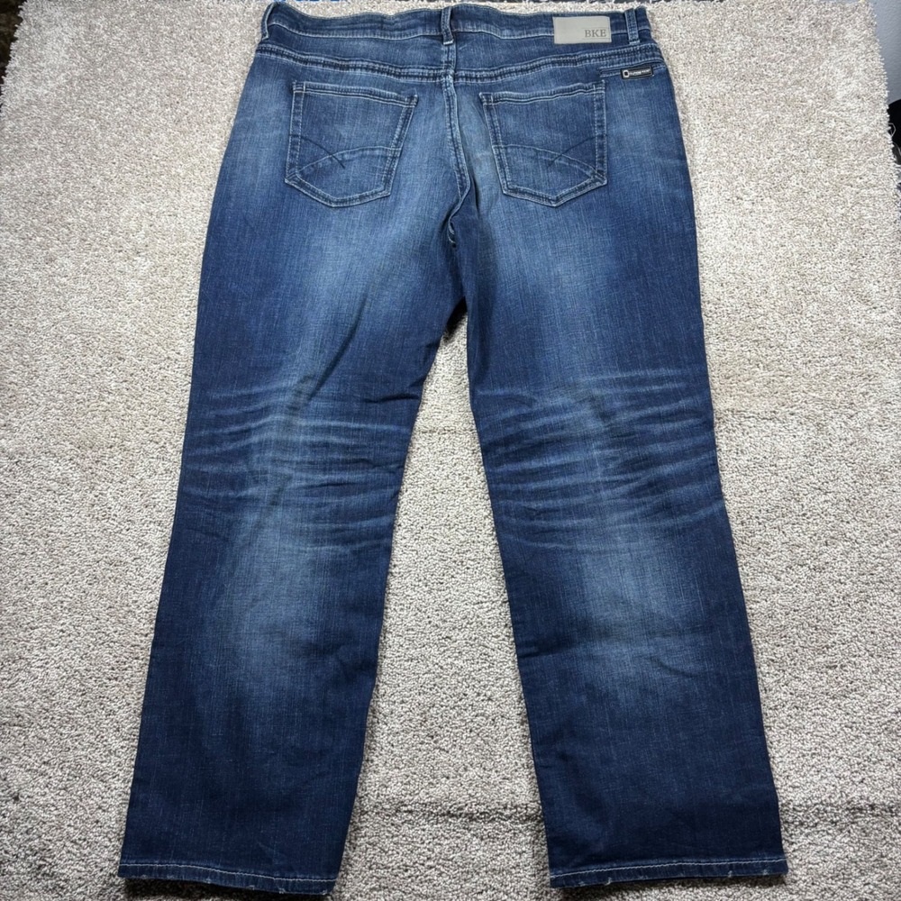 BKE Seth Mens 42R Straight Leg‎ Dark Wash Blue Denim Jeans Pocket NWOT NEW
